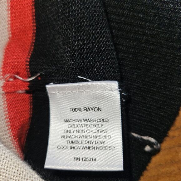 Valerie Stevens Long Tan Blue Striped Cardigan Sweater Womens Large Side Pockets - Picture 3 of 5